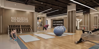 Fitness room architectural rendering in Narlidere, Izmir