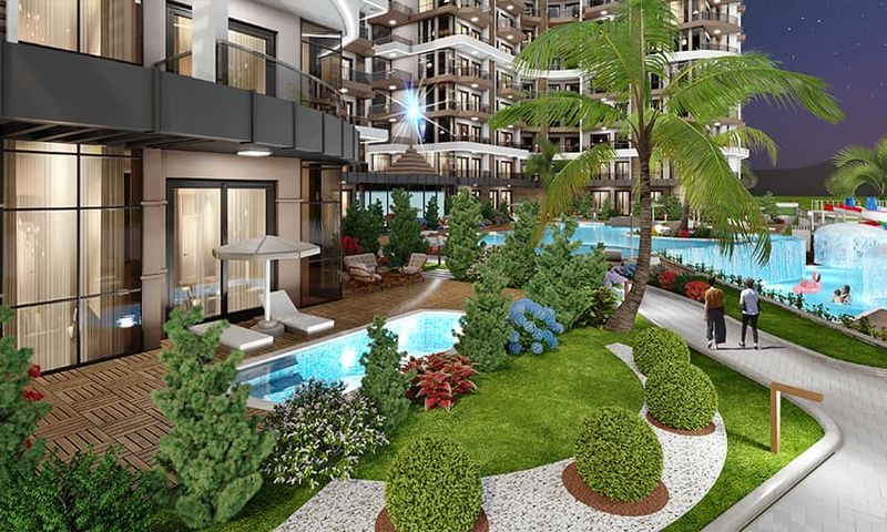 Spacious Beachside Apartments with Private Gardens in Alanya, Turkey