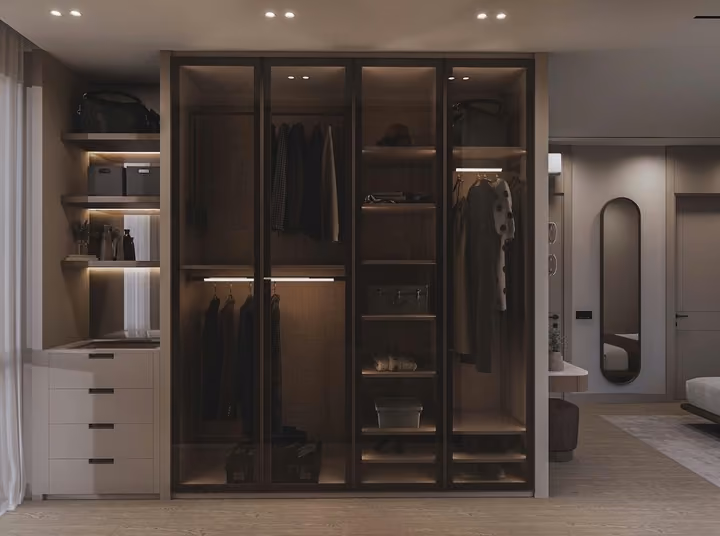 Caglayan walk in wardrobe render