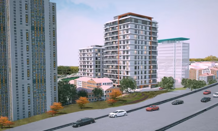 modern flats by E 5 highway in sisli istanbul