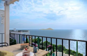 آپارتمان هایی با چشم انداز پانورامیک دریا در بدروم، ترکیه