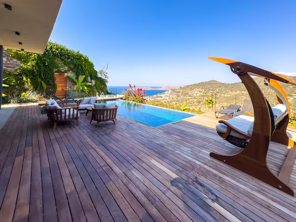 Private Infinity Pool Sea View Villa with Guest House in Yalıkavak Bodrum