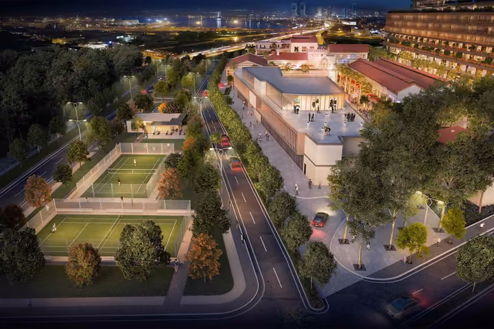 Cultural area overview architectural rendering in Konak, Izmir