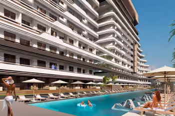 Роскошные квартиры с выходом на частный пляж в Анталье, Турция
