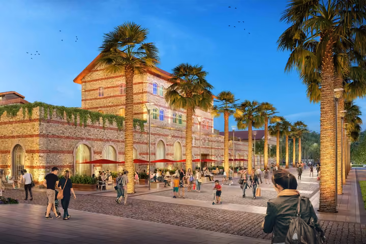 Historic buildings architectural rendering in Konak, Izmir