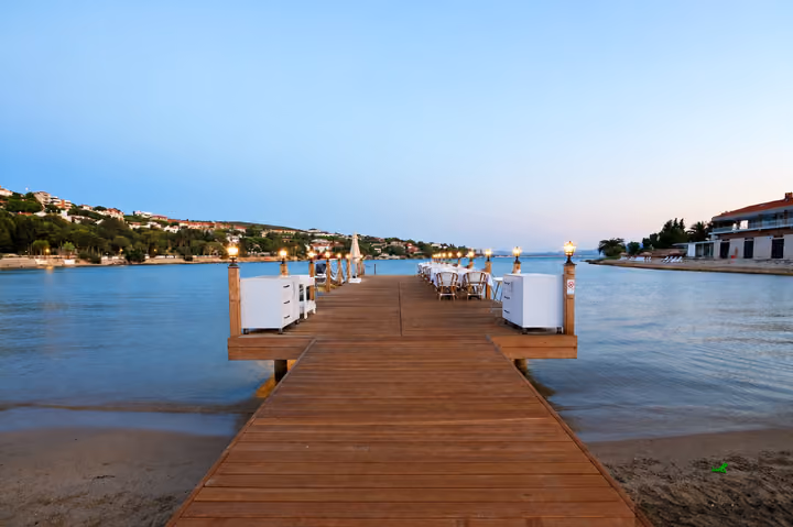 Private pier in daylight.