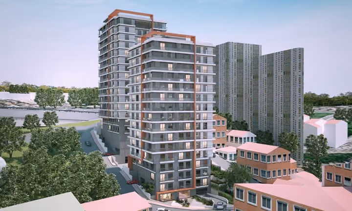 modern flats by E 5 highway in sisli istanbul
