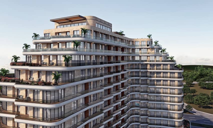 آپارتمان های پانورامیک با چشم انداز دریا و معماری مدرن در بویوک چکمجه، استانبول