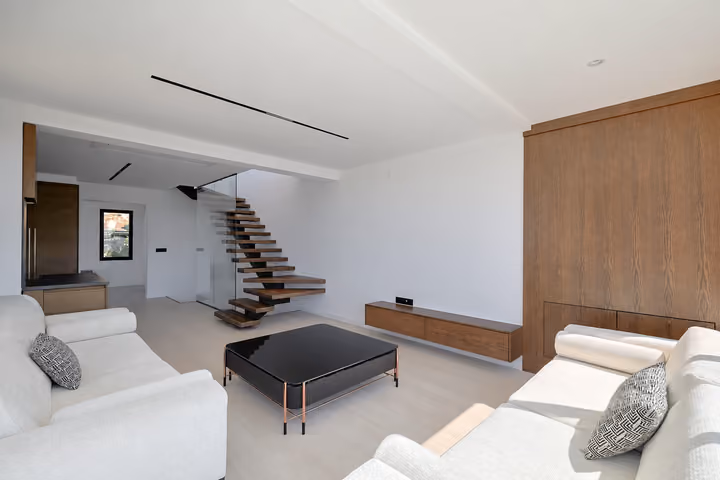 Furnished Living Room Front at the detached villa in Ardıç, Çeşme.