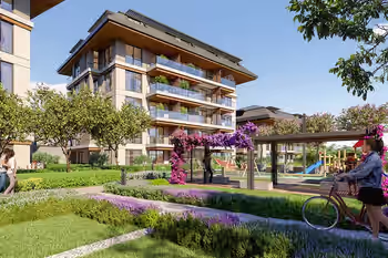 مجمع شقق حديث بالقرب من الشاطئ في ألانيا، تركيا