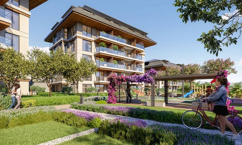 Modern Apartments Compound Near the Beach in Alanya, Turkey