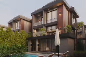 Виллы с видом на море и бассейнами в Анталье, Турция