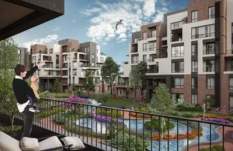 Lake View Apartments Inside Green Nature with Full Amenities in Bahcesehir, Istanbul