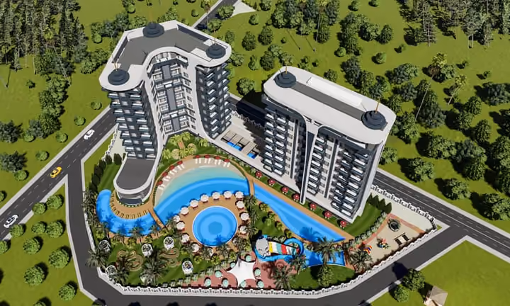 Swimming Pool View Apartments with Private Beach in Alanya, Turkey - Image 5