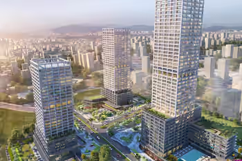 واحدهای مسکونی مدرن در تقاطع آسیایی و اروپایی آتاشهیر استانبول