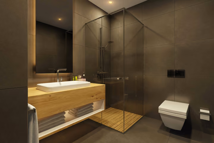 Bathroom architectural rendering in Konak, Izmir