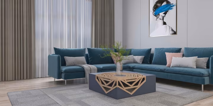 Representative interior rendering of living-room seating