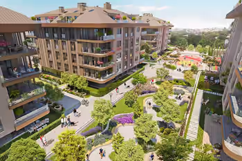 Двухуровневые квартиры с террасами и удобствами в Ускюдаре, Стамбул