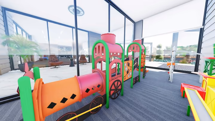 Rendering of an indoor play area