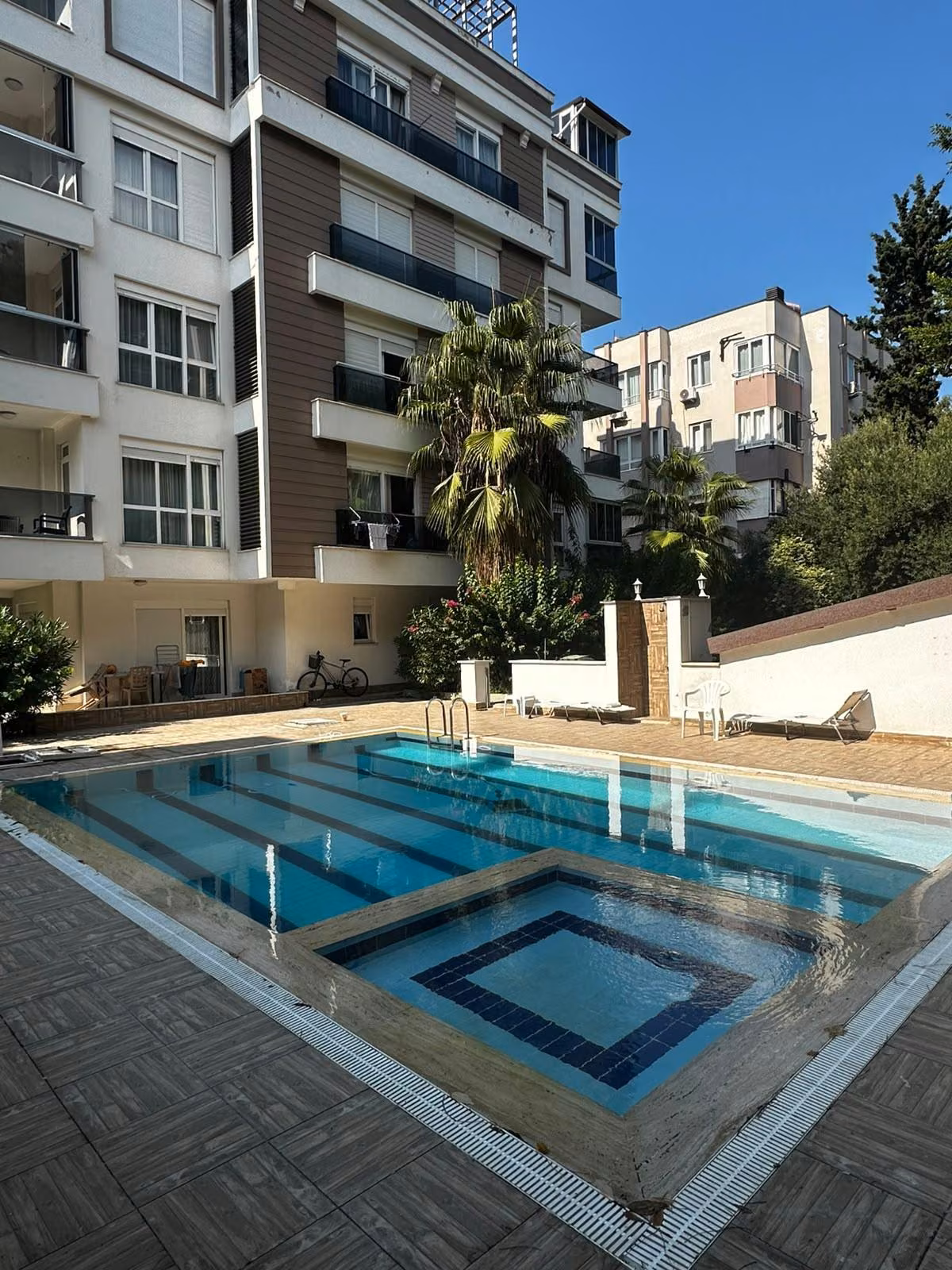 Liman shared pool and apartment building