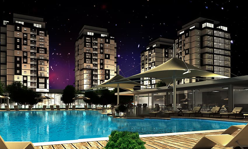 Элитные квартиры семейной концепции рядом с метро в Бахчешехире, Стамбул