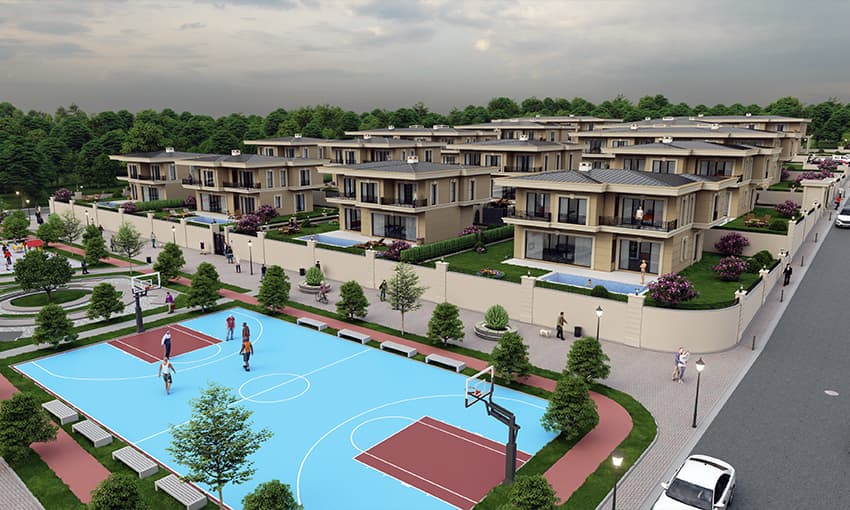 Sea View Luxury Villas with Private Gardens in Buyukcekmece, Istanbul