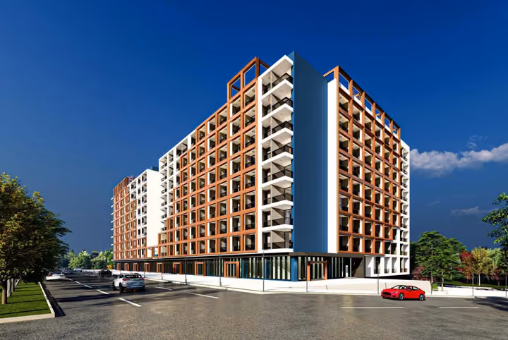 Architectural visualisation of residential blocks in Erdemli.