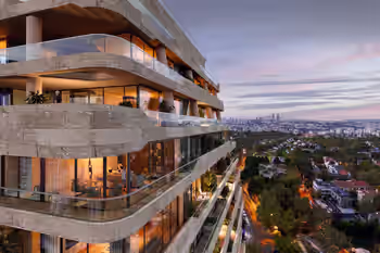 Architecturally Awarded Levent Istanbul Project with Pool & Garden Homes
