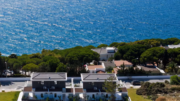 Aerial Villas Coastal Setting at the detached villa in Ardıç, Çeşme.