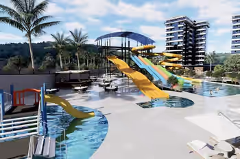 مجمع سكني على شاطئ البحر مع خدمات فندقية 5 نجوم في ألانيا، تركيا