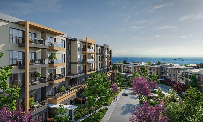 آپارتمان های خانوادگی با چشم انداز استثنایی دریا و جزیره در پندیک،  استانبول