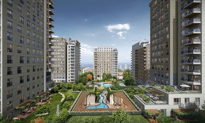 Modern Apartments with Green Gardens in Kucukcekmece, Istanbul